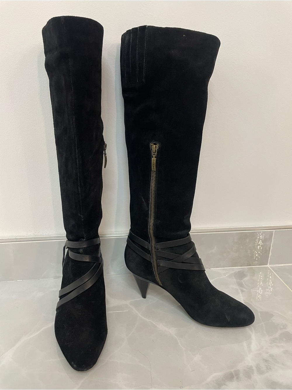 DKNY Women's Black Heeled Boots